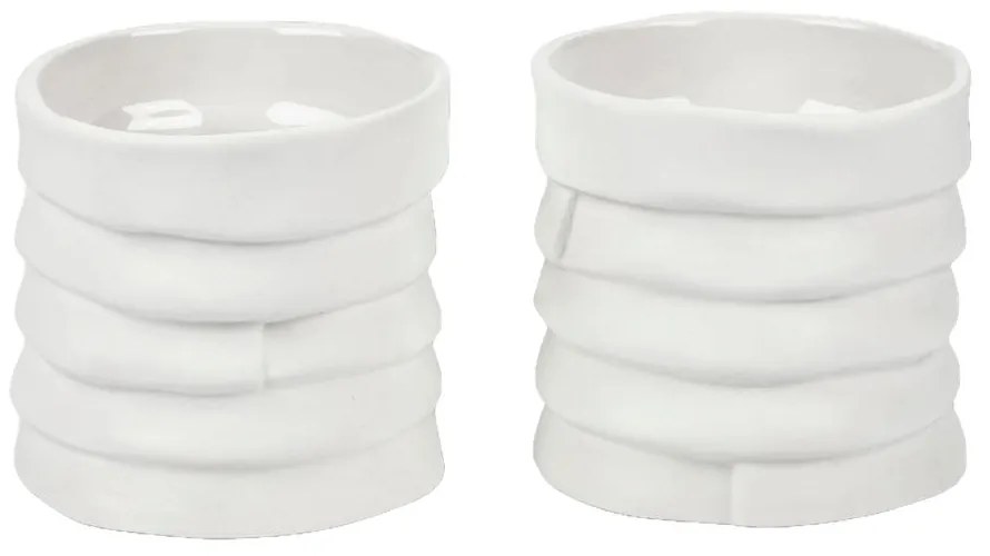 Porcelánové svietniky v súprave 2 ks Ribbon – Mette Ditmer Denmark
