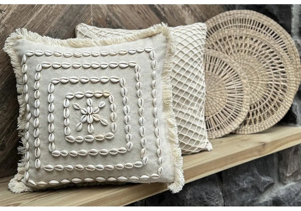 Bavlnená obliečka na vankúš 43x43 cm Seashells – Mioli Decor