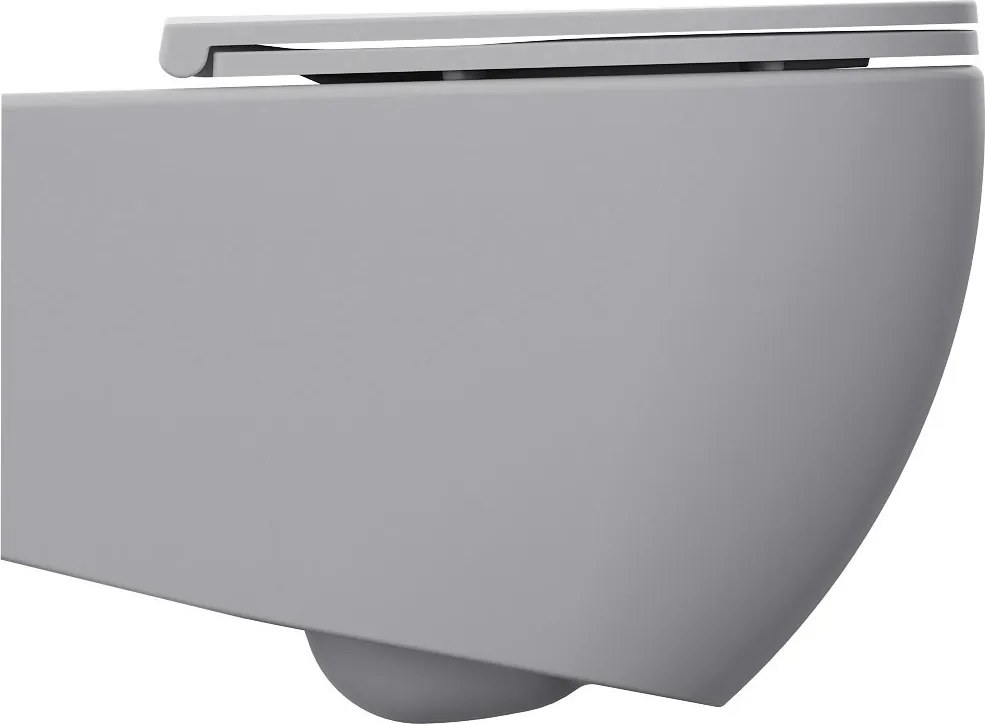 Isvea Isvea, INFINITY závesná WC misa, Rimless, 36,5x53cm, šedá, 10NF02005-2V