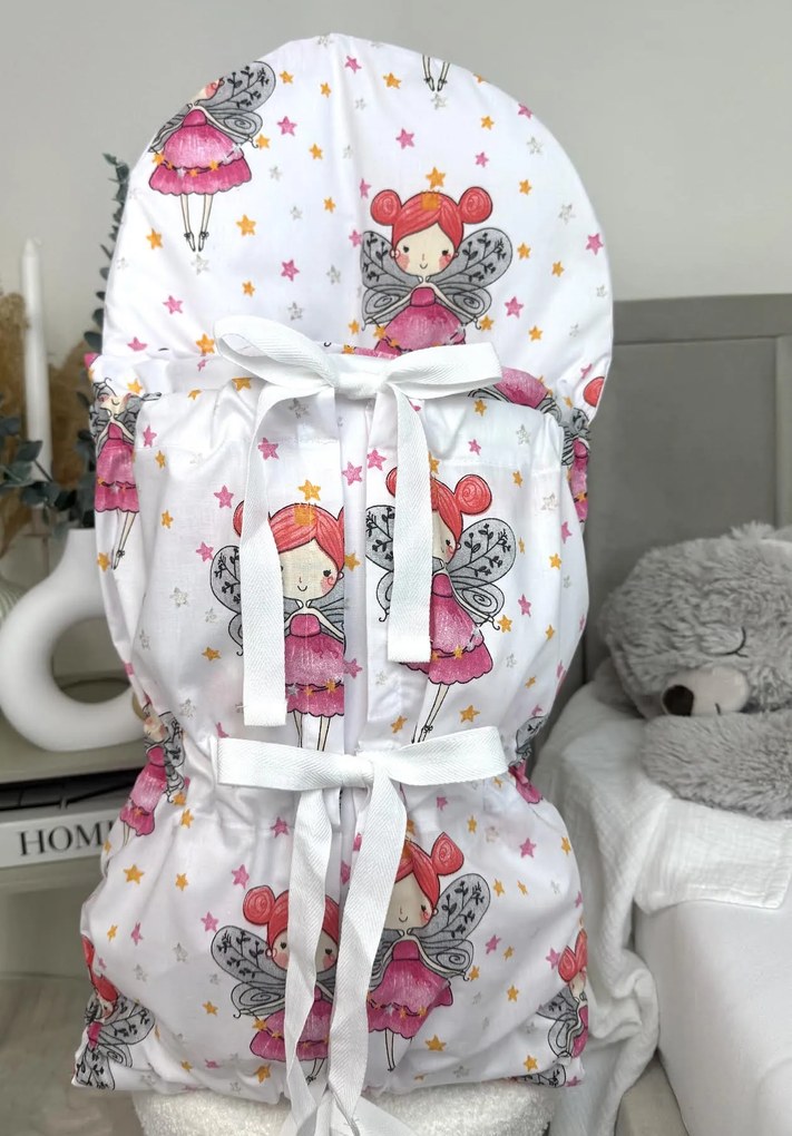 INTERMEDIC SK Obliečka na zavinovačku Ružová víla  – 100 % bavlna, viazanie Veľkosť: 37x120 cm