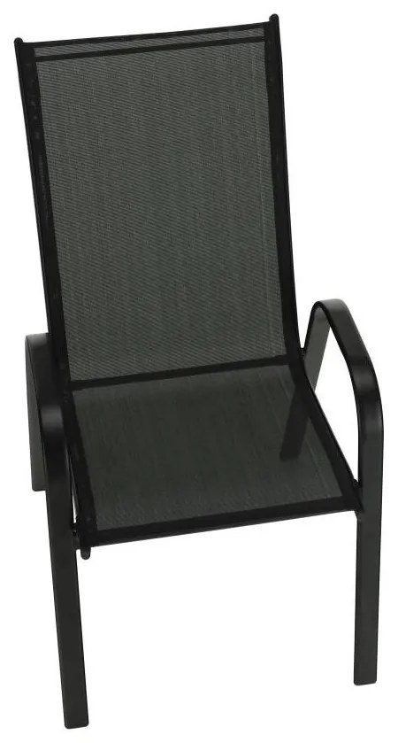 Tempo Kondela Stohovateľná stolička, tmavosivá/čierna, ALDERA