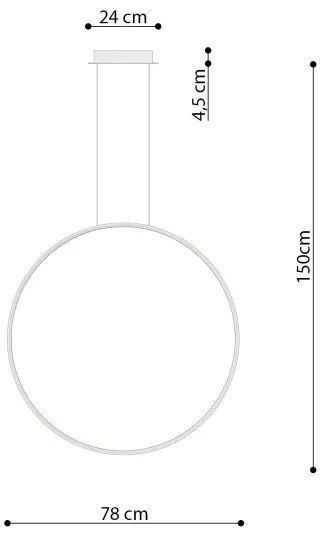 Thoro TH.175 - LED Luster na lanku RIO LED/50W/230V CRI90 3000K pr. 78 cm zlatá