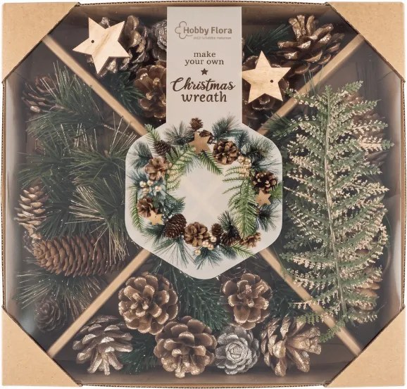 Kreatívna sada DIY CHRISTMAS na výrobu vencov a dekorácií - rôzne varianty