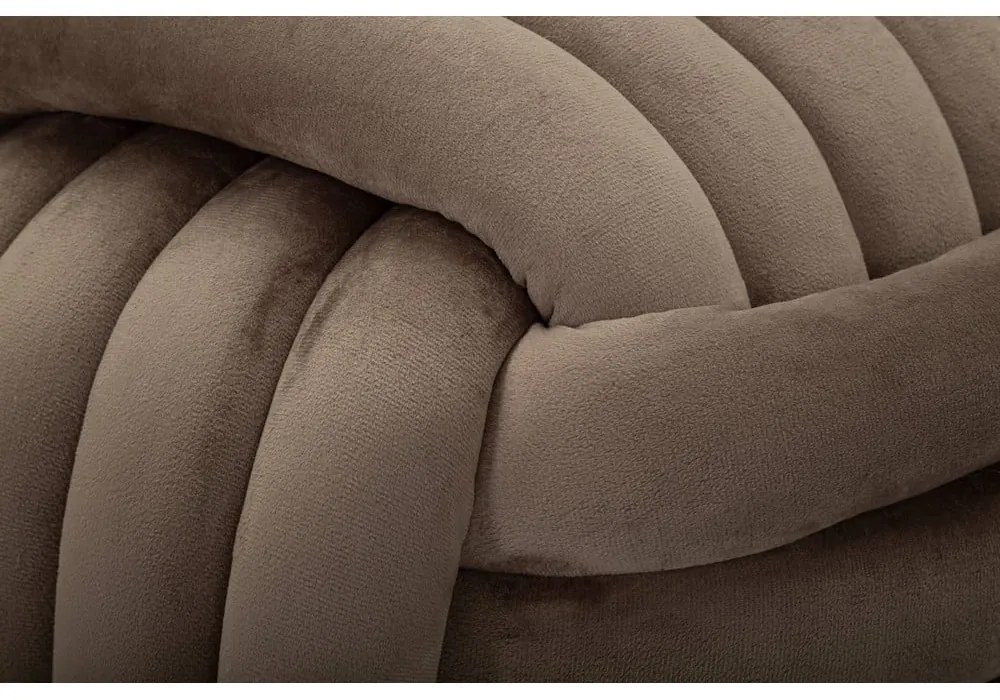 Sivohnedý zamatový taburet Softy – Mauro Ferretti