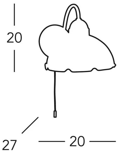 Kolarz 731.61.70 - Nástenné svietidlo NONNA 1xE27/75W/230V