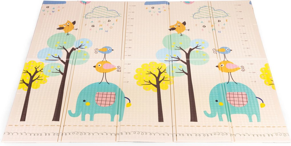 Detská penová podložka 200x180 cm vzdelávacia obojstranná skladacia rastová abeceda ECOTOYS