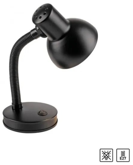 JUST LIGHT. 11080-18 - Flexibilná stolná lampa FLEXI 1xE27/25W/230V čierna