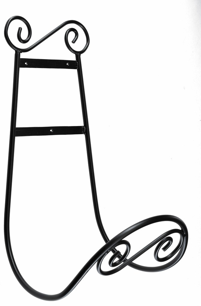 Kovový nástenný držiak na záhradnú hadicu Alistair, 30x55 cm, čierna