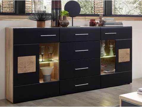 Široká komoda Sonate, s osvetlením%