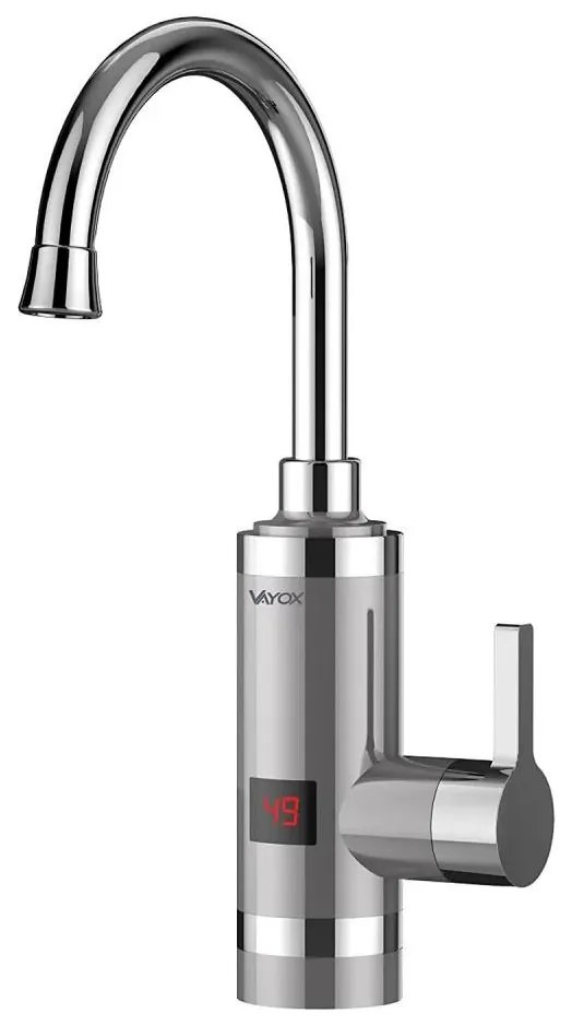 Prietokový ohrievač vody s LED displejom 3000W/230V IPX4 nerezová oceľ