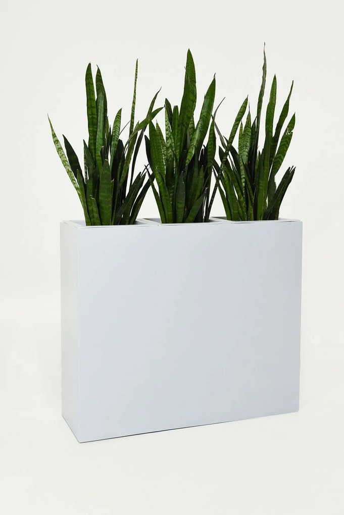 Kvetináč ELEMENTO, sklolaminát, šírka 88 cm, biely mat