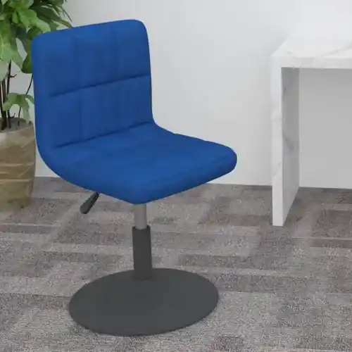 vidaXL Otočná barová stolička modrá zamatová- | BIANO