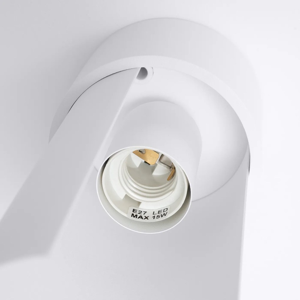 Stropné svietidlo Flash, 1x biele kovové tienidlo