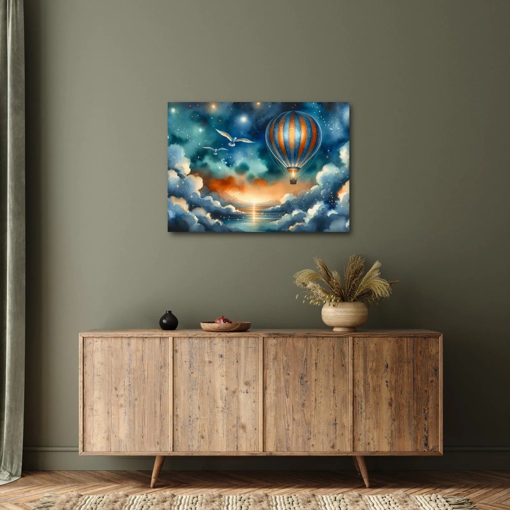 Obraz - Lietať nočnou oblohou (70x50 cm)