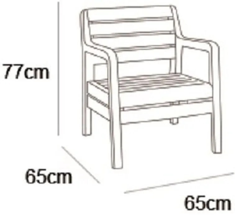 ALLIBERT DELANO Set záhradný, grafit/sivá 17201088