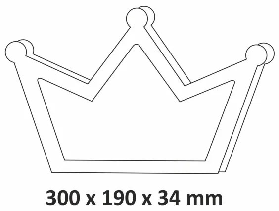 LED Detské nástenné svietidlo LED/2xAA ružová korunka
