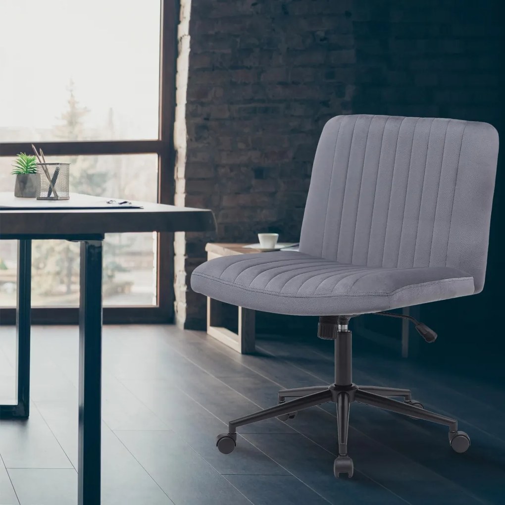 Design-Shop Kancelárska stolička Kingman zamat - Tmavo šedá