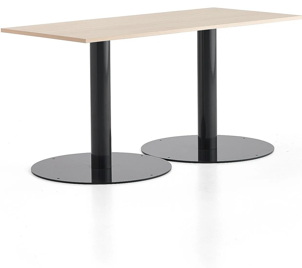 Stôl ALVA, 1400x700x720 mm, antracit, breza