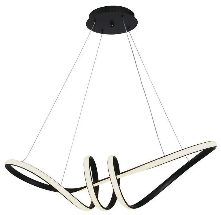 LED Luster na lanku LED/24W/230V 3000K čierna