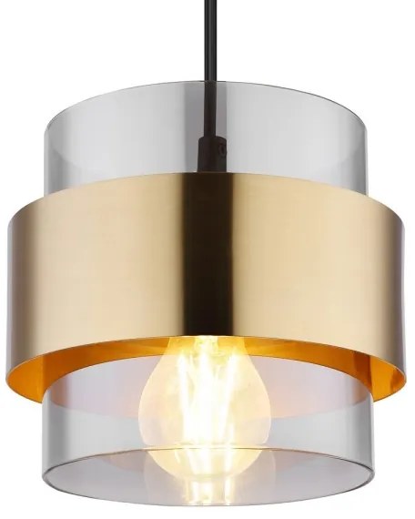 Globo 15560H - Luster na lanku MILEY 1xE27/60W/230V čierna/mosadz