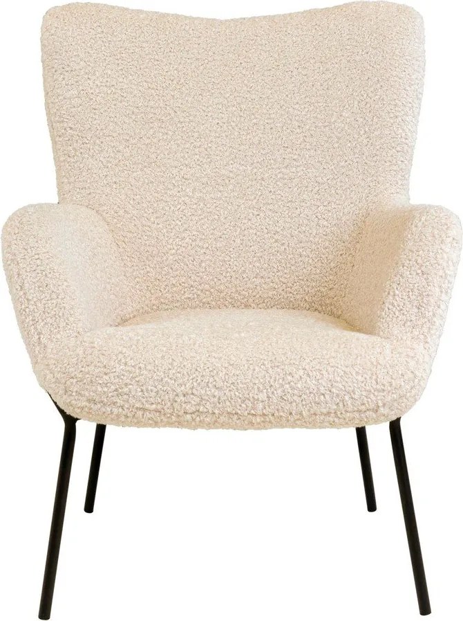 Krémovobiele kreslo z umelej kožušiny Glasgow – Bonami Essentials