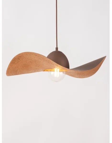 Luster na lanku KAPELLO 1xE27/60W/230V pr. 55 cm hnedá/medená
