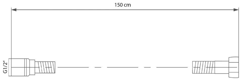 Čierna plastová sprchová hadica ø 1 cm Softflex – Sapho