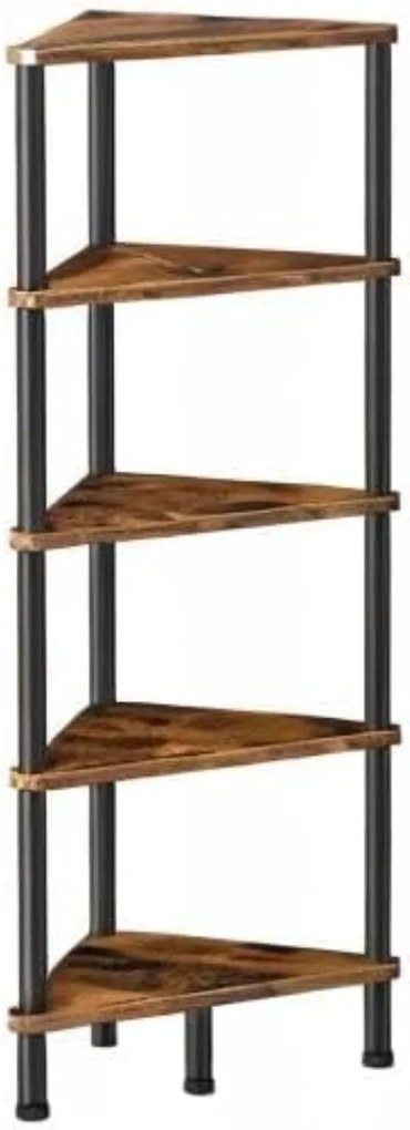 Rohový regál Vasagle Ebbi 30 cm hnedý/čierny