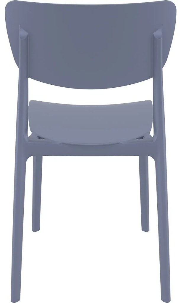 MONNA záhradná stolička bez podrúčok dark grey