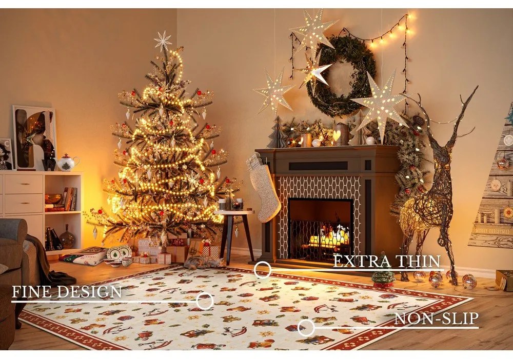 Červený koberec s vianočným motívom 160x230 cm Red Christmas – Villeroy&amp;Boch