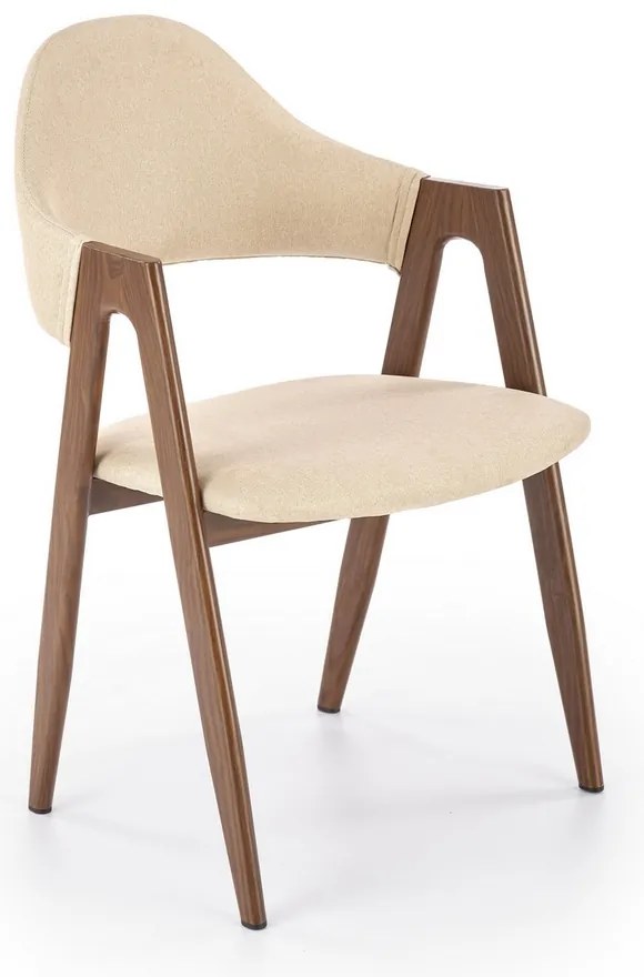 Jedálenská stolička Justin, béžová / orech