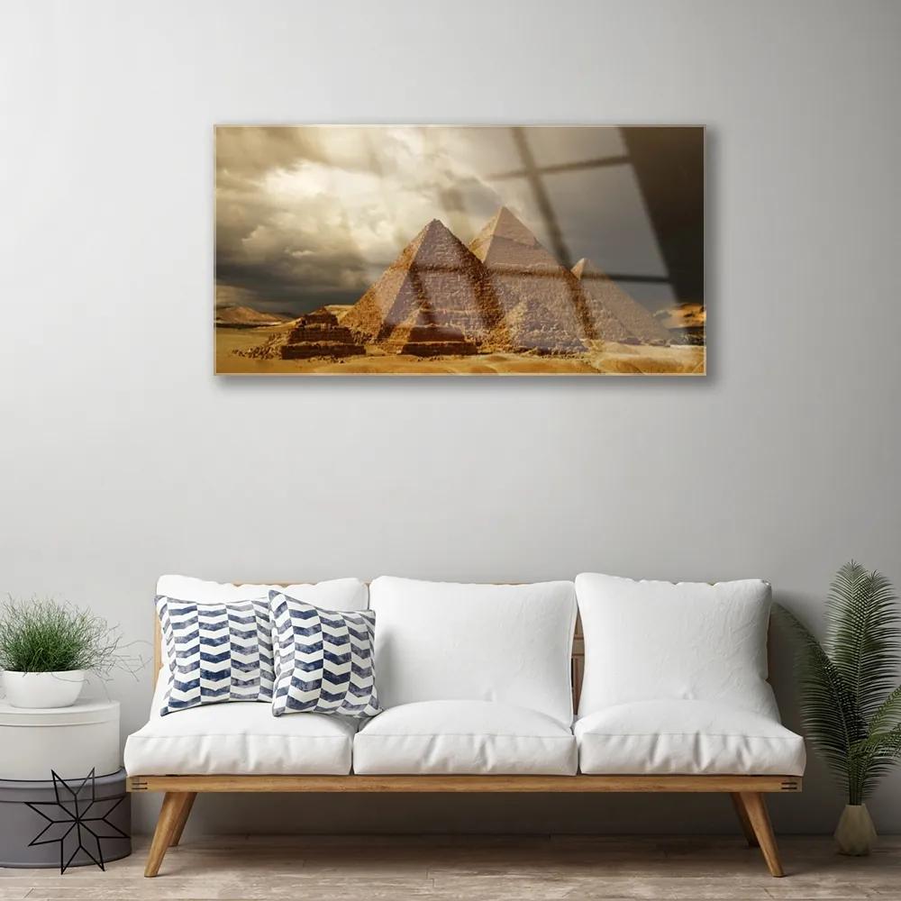 Obraz na akrylátovom skle Pyramídy architektúra 100x50 cm