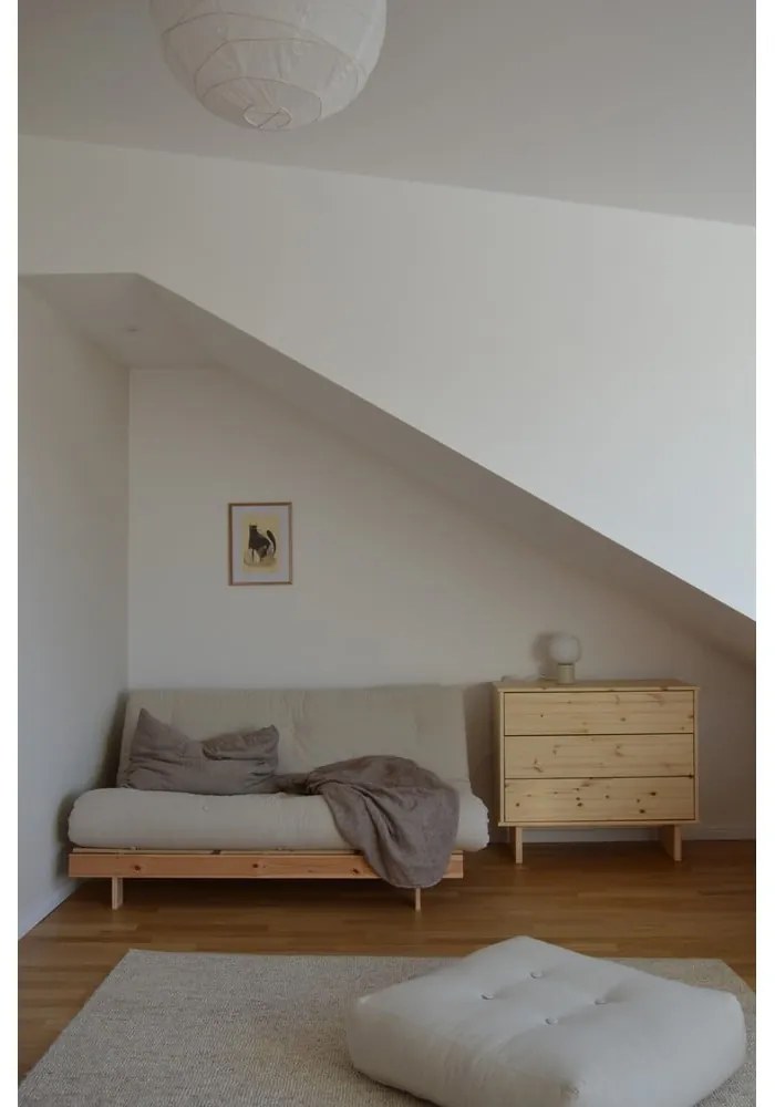 Béžová ľanová rozkladacia pohovka 160 cm Roots - Karup Design