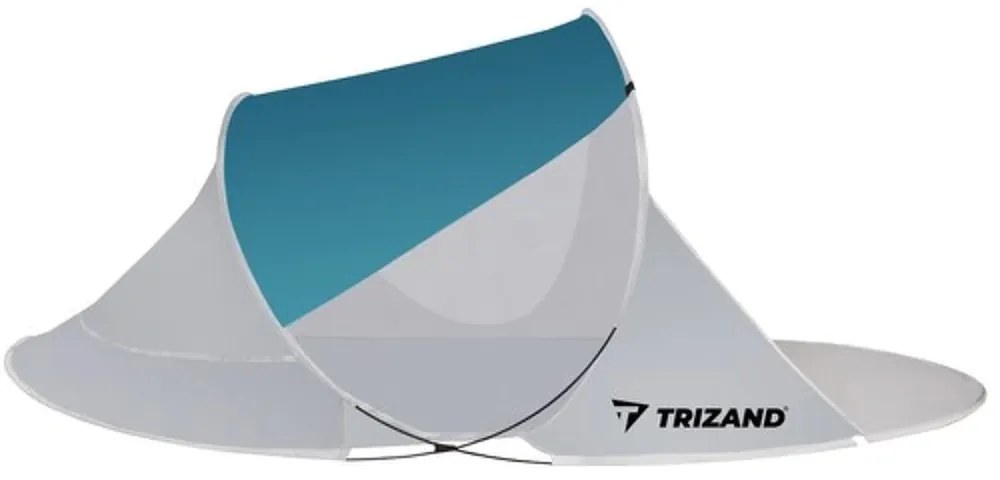Plážový stan SUNSHADE 120x220 cm, modro-biely