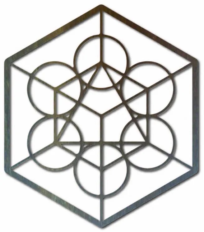 Drevený geometrický obraz na stenu žatva I SENTOP PR0336
