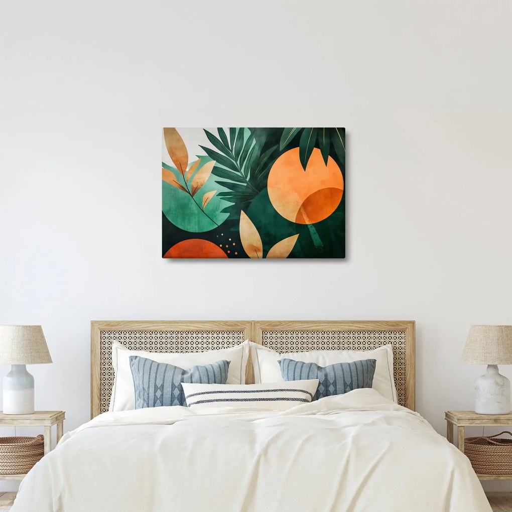 Obraz - Geometrické prírodné motívy (70x50 cm)