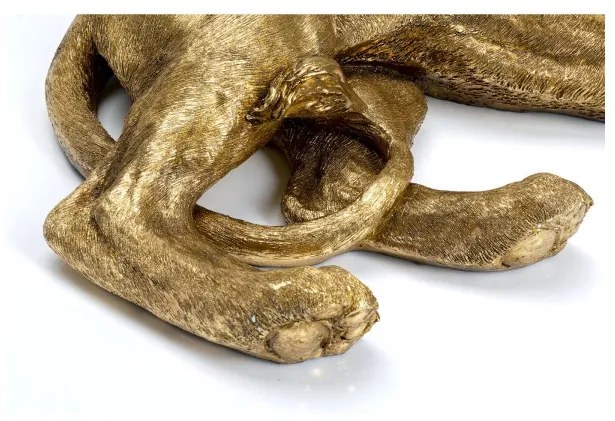 KARE DESIGN Dekoratívny predmet Lion zlatá 40 × 113 × 58 cm