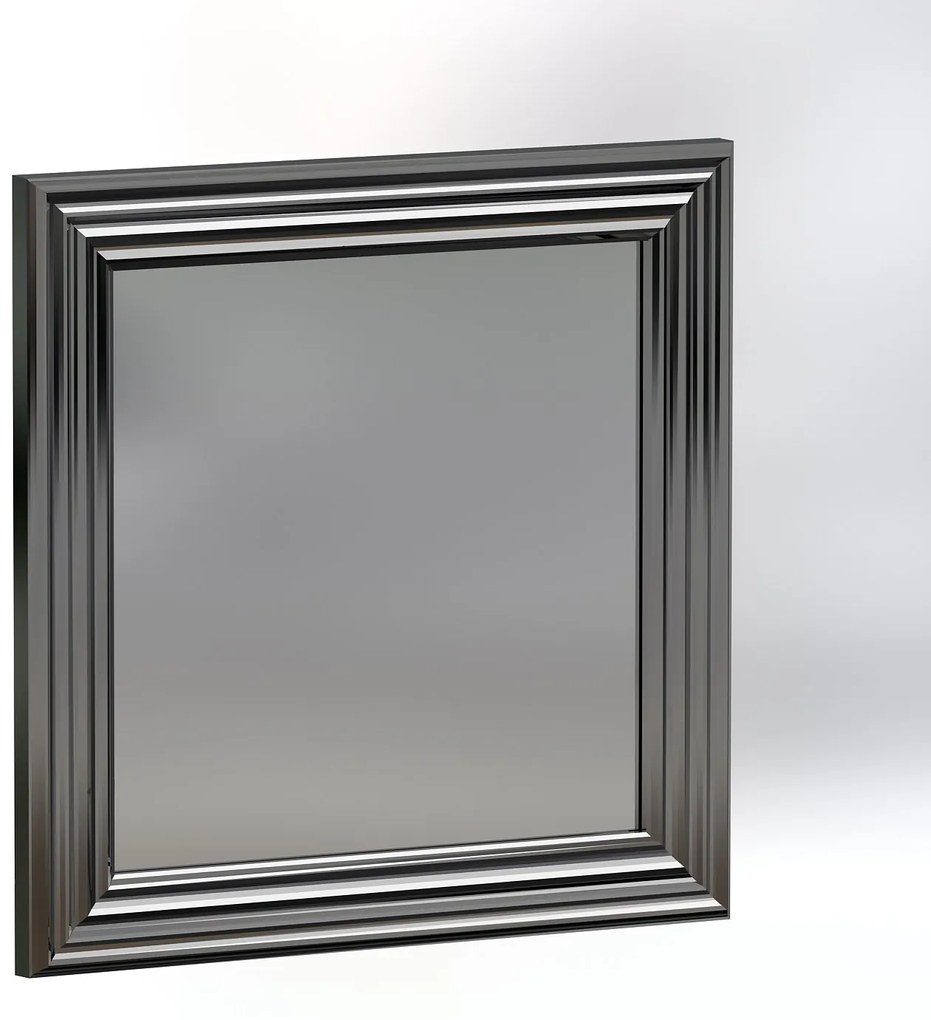 Súprava 4 ks nástenných zrkadiel Loza 40 cm strieborná