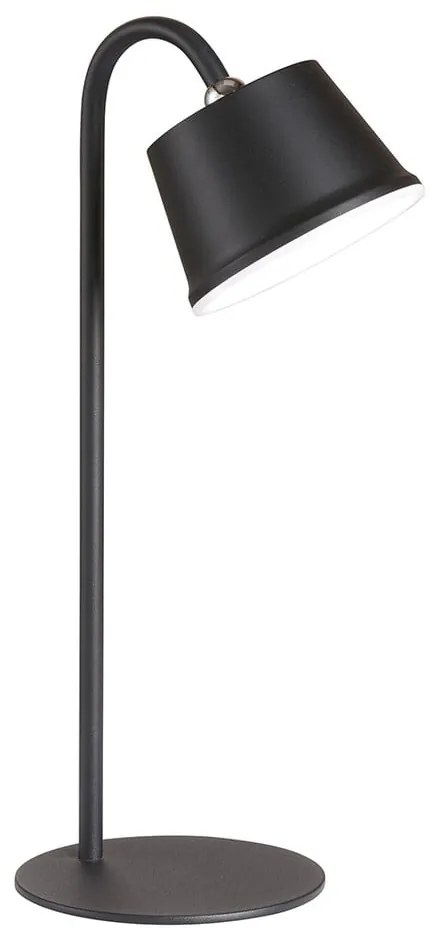 Čierna LED stolová lampa s kovovým tienidlom (výška 34 cm) Voet – Fischer &amp; Honsel