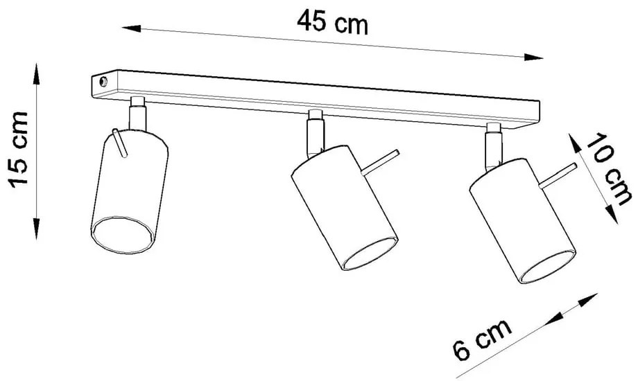 Čierne stropné svietidlo Nice Lamps Ethno