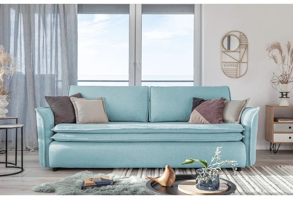 Svetlomodrá rozkladacia pohovka Miuform Charming Charlie