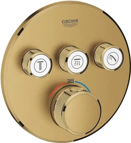 Grohe Grohtherm Smartcontrol sprchová a vaňová batéria bez podomietkového telesa kartáčovaný cool sunrise 29121gn0 G29121GN0