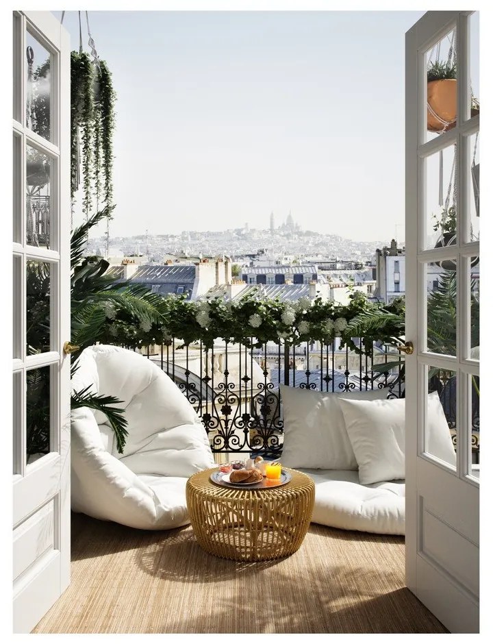 Biele rozkladacie kreslo vhodné do exteriéru Karup Design Design OUT™ Nido White