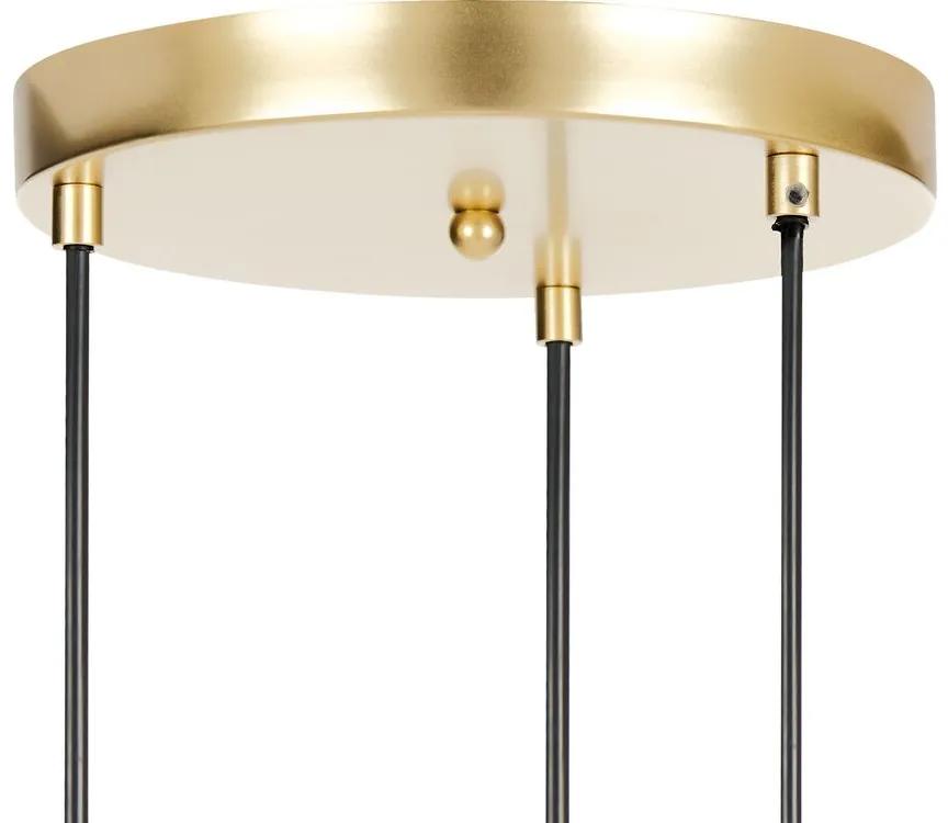 Kovové závesné LED svietidlo s 3 svetlami zlaté SHANNON Beliani