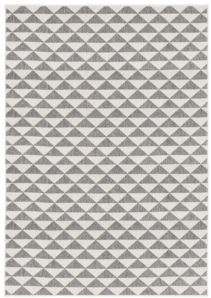 NORTHRUGS - Hanse Home koberce Kusový koberec Twin Supreme 103766 Grey / Cream – na von aj na doma - 80x150 cm