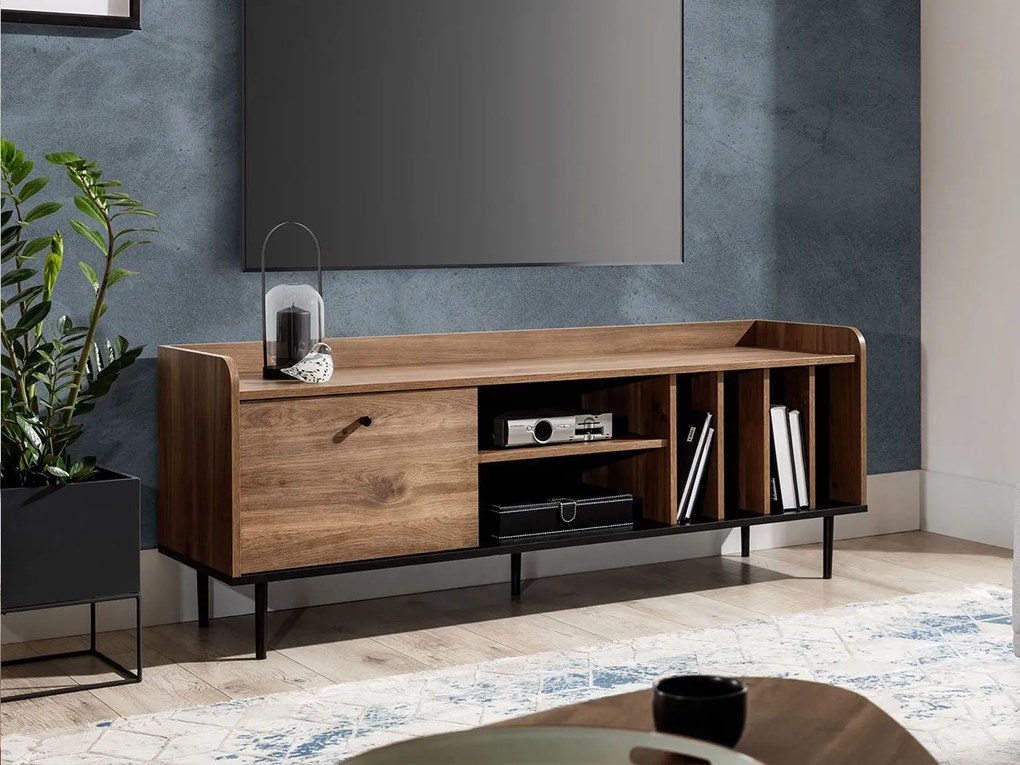 TV stolík Peczo 150 PC08, Farby: brandy castello / brandy castello + čierna