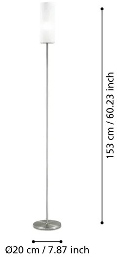 EGLO 85982 - Stojacia lampa TROY 3 1xE27/40W biela