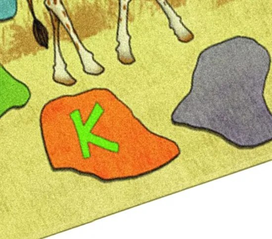 Protišmykový kusový koberec Safari, 76,5x117, viacfarebná, detská izba, BO-MA