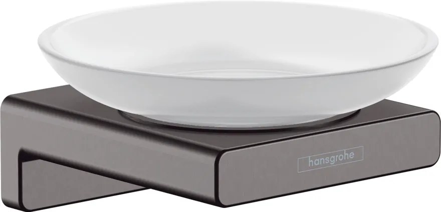 Hansgrohe AddStoris, miska na mydlo, kartáčovaný čierny chróm, HAN-41746340