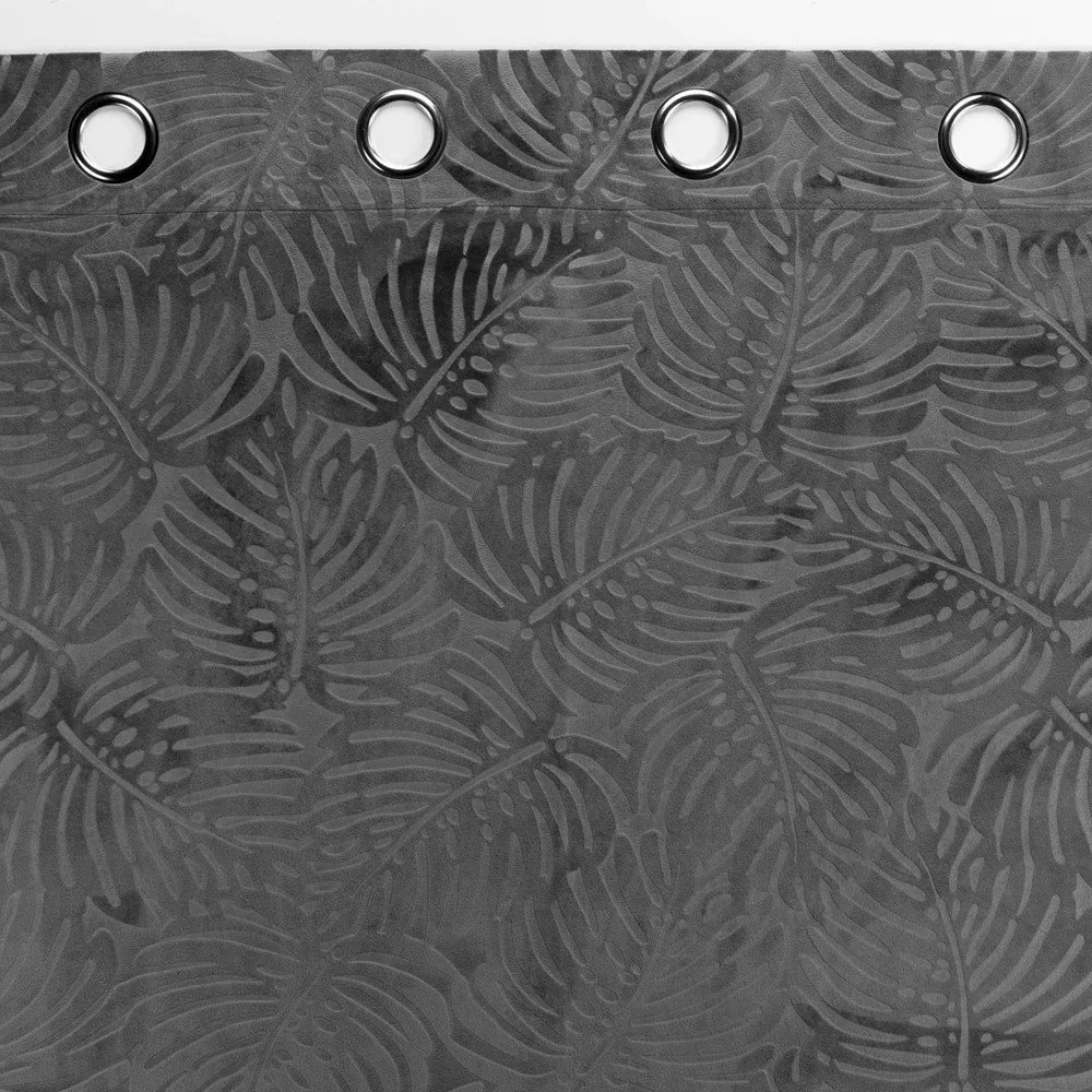 Antracitový zamatový záves 140x240 cm Analia – douceur d'intérieur